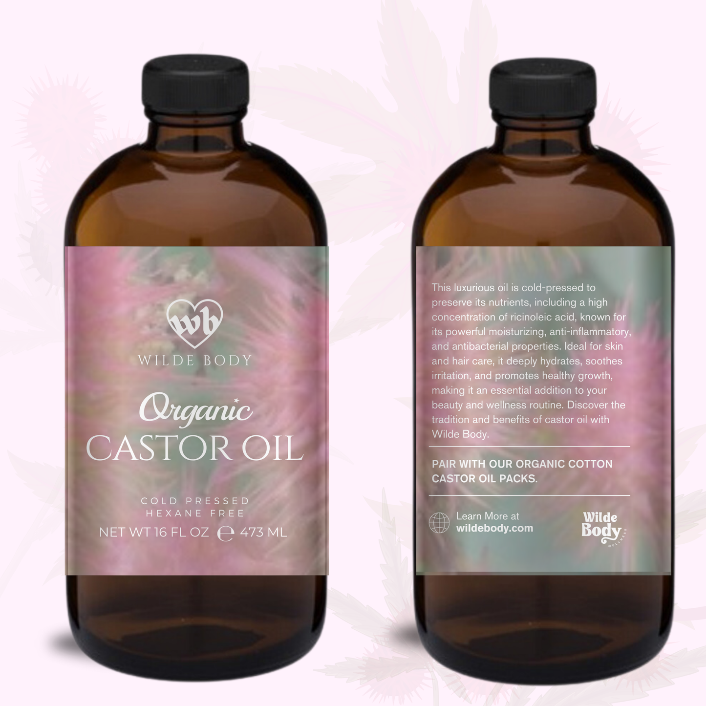 USDA Organic Castor Oil in Glass Bottle