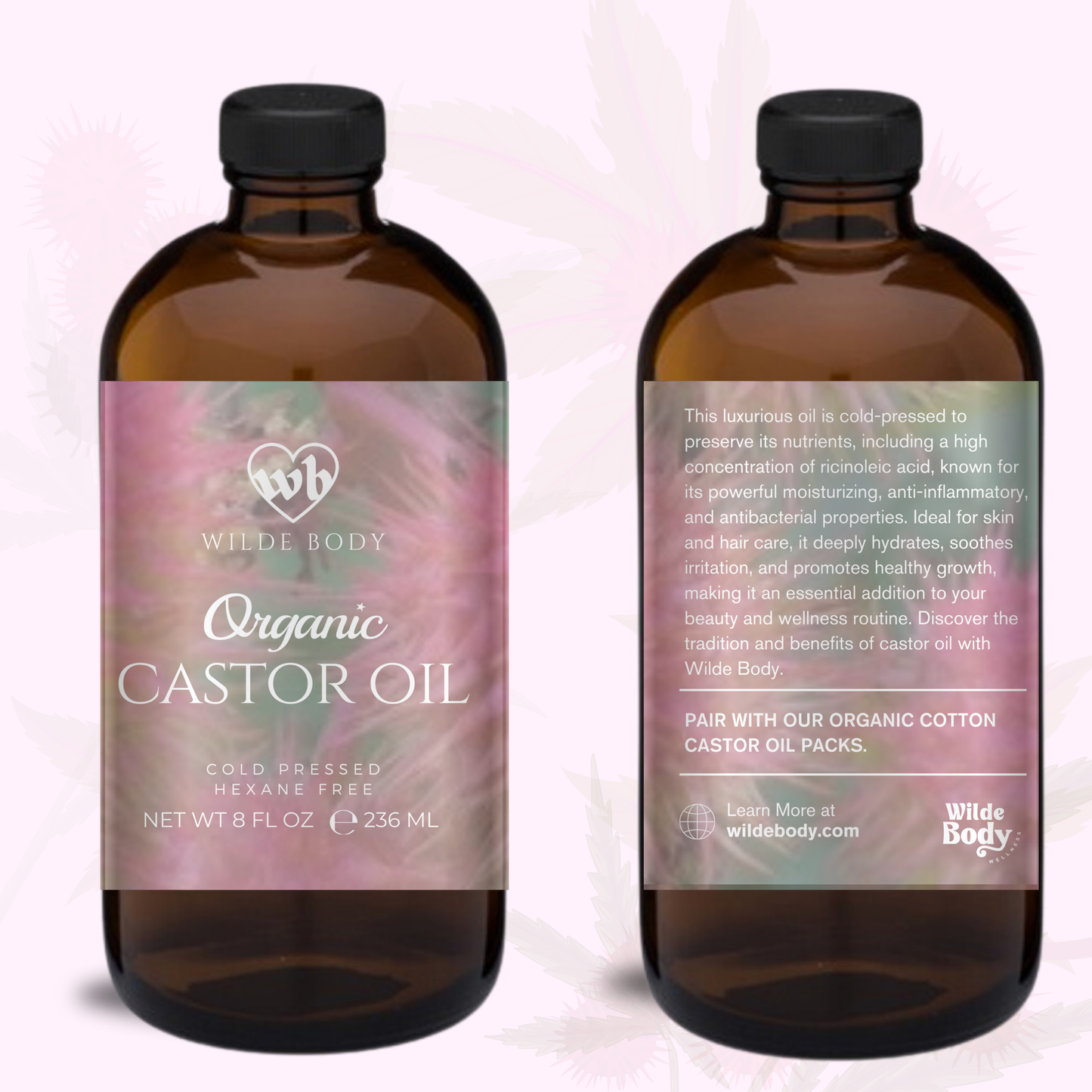 USDA Organic Castor Oil in Glass Bottle